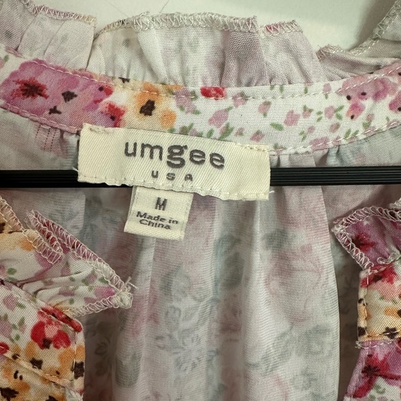 Umgee Pink and Yellow Floral patchwork boho hippie Casual Dress Sz m - Picture 3 of 8